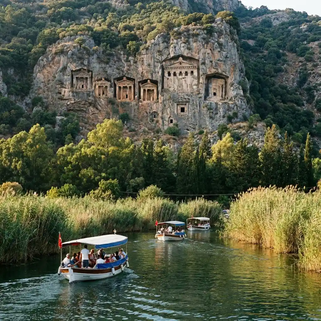 Yücel Körfez Evleri yakınında gezilecek yerler - Dalyan Kaya Mezarları
